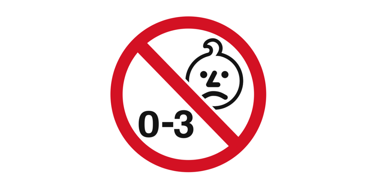 Age restriction 0 to 3 mark logo